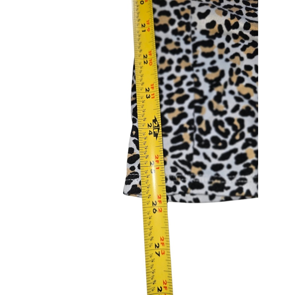 Flora by Nikrooz Womens Pajama Set Size Small Leopard Print Short Sleeve 2 Piece - Picture 7 of 7